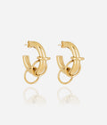 Boucles d'oreilles Francesca (Acier doré)