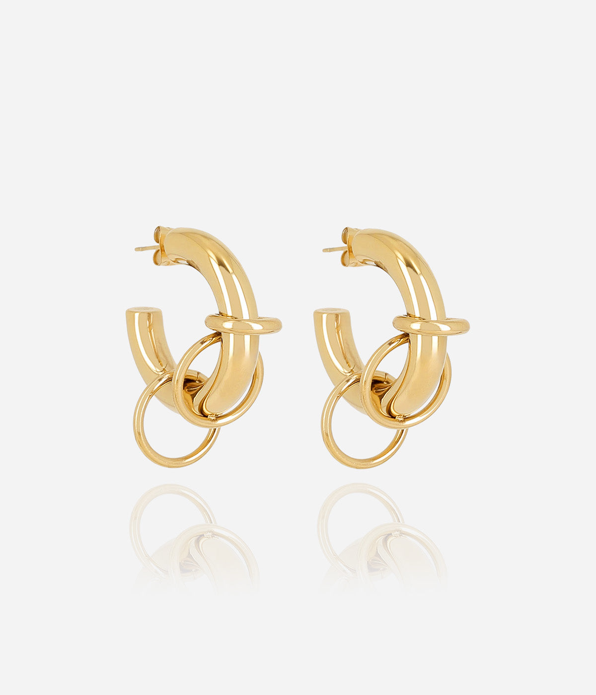 Boucles d'oreilles Francesca (Acier doré)
