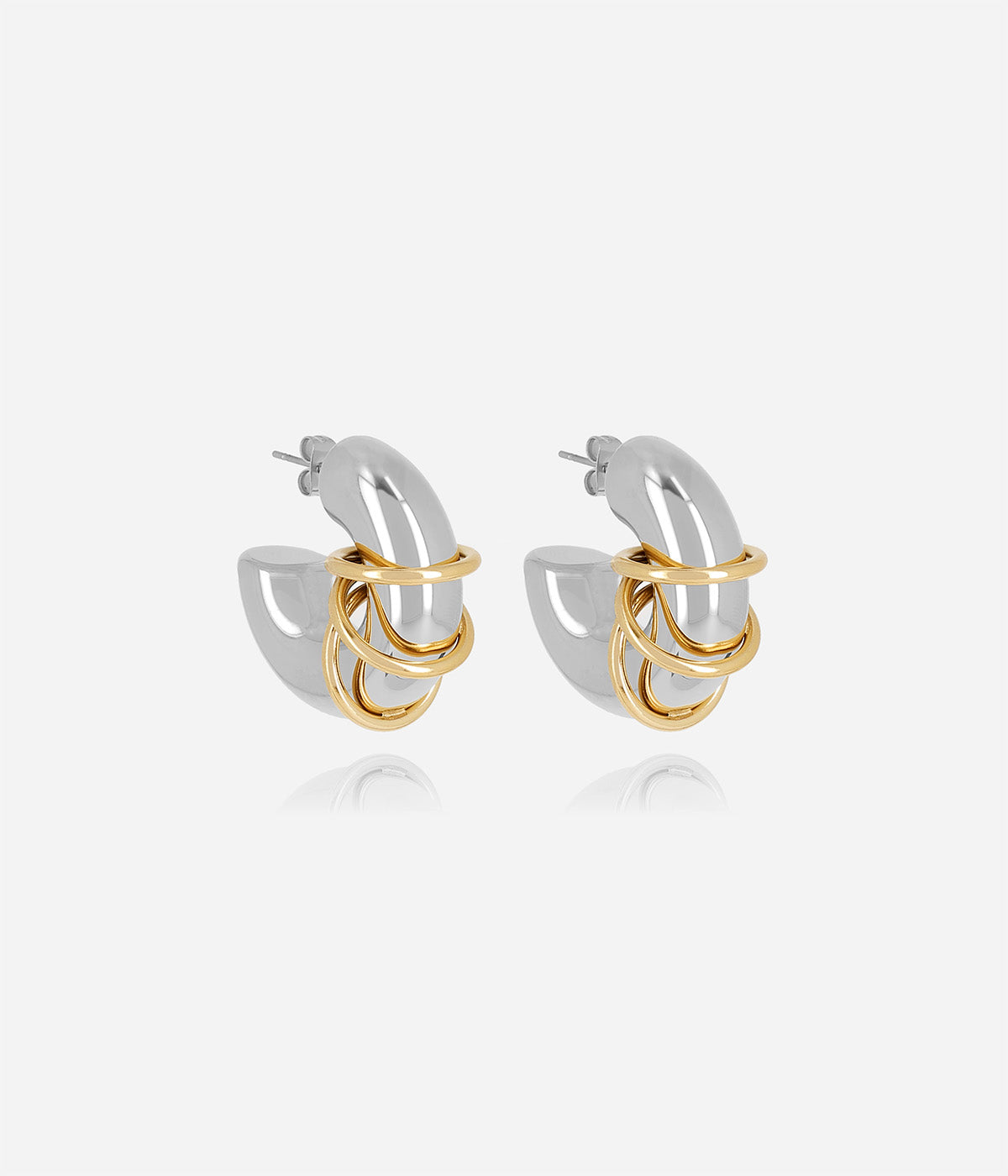 Boucles d'oreilles Sharma (Acier mix)