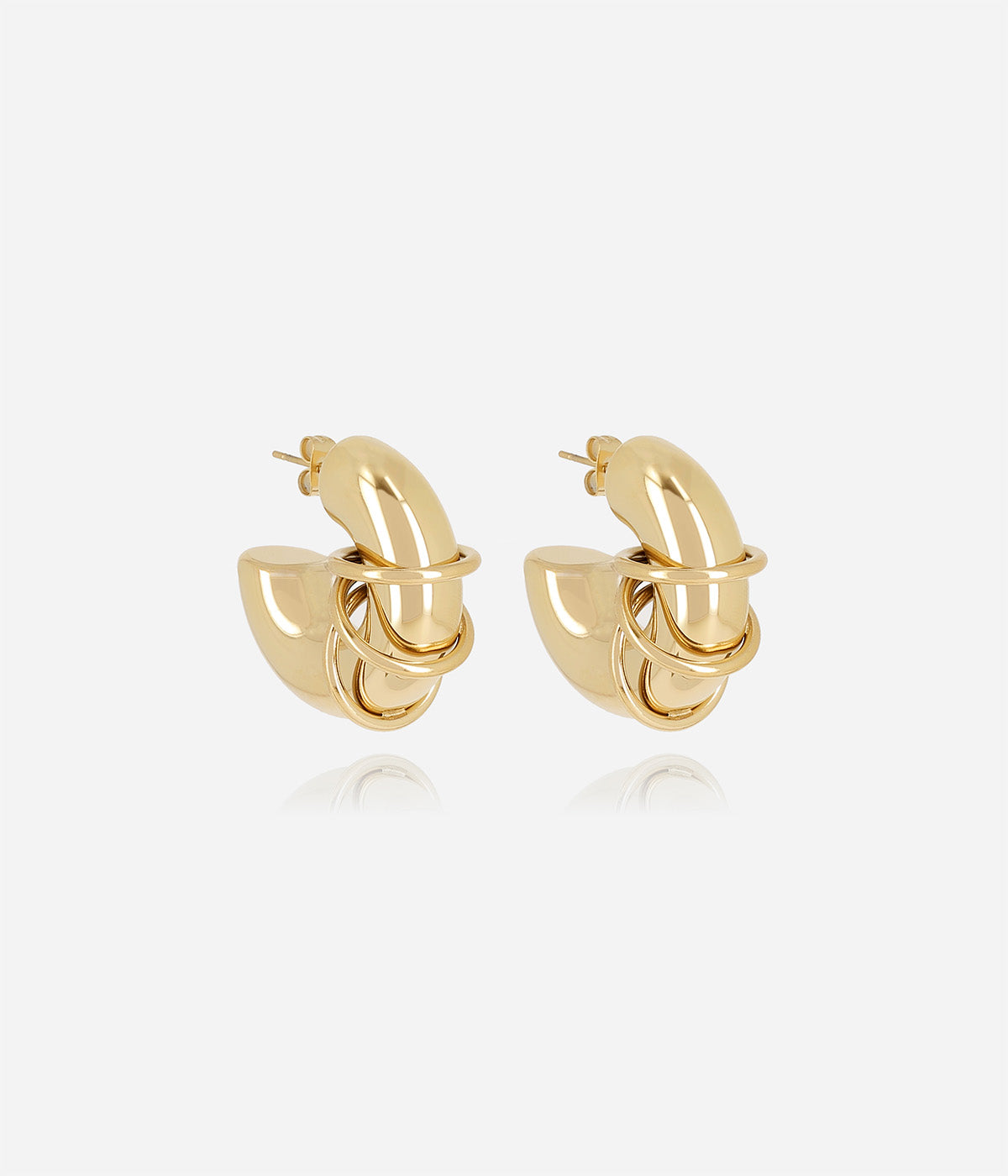 Boucles d'oreilles Sharma (Acier doré)