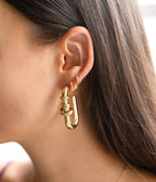 Boucles d'oreilles Edwina (Acier doré)