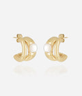 Boucles d'oreilles Elun (Acier doré)