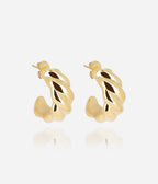 Boucles d'oreilles Aisa (Acier doré)