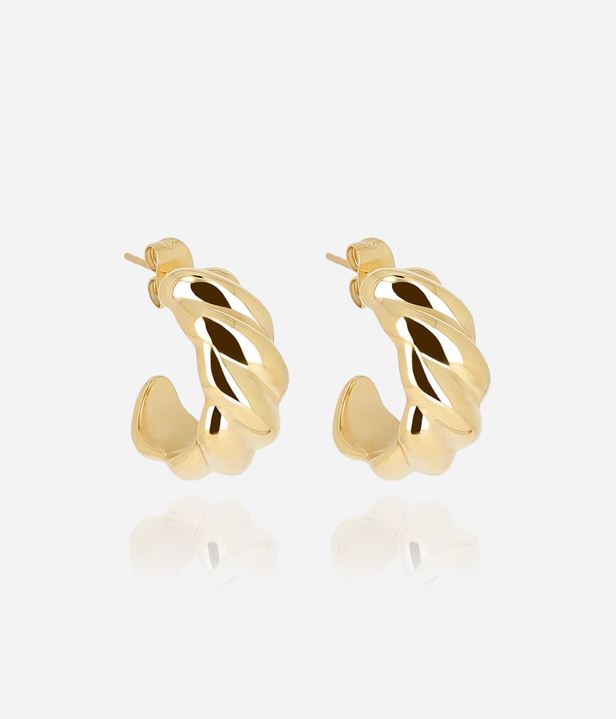 Boucles d'oreilles Aisa (Acier doré)