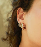 Boucles d'oreilles Téva (Acier doré)