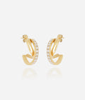 Boucles d'oreilles Téva (Acier doré)