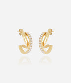 Boucles d'oreilles Téva (Acier doré)