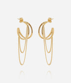 Boucles d'oreilles Nereal (Acier doré)