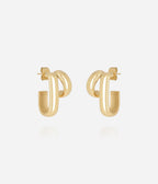 Boucles d'oreilles Astrolab (Acier doré)