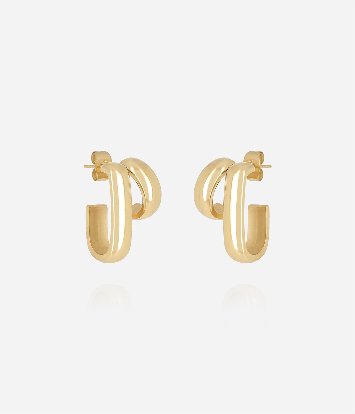 Boucles d'oreilles Astrolab (Acier doré)