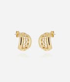 Boucles d'oreilles Siponto (Acier doré)