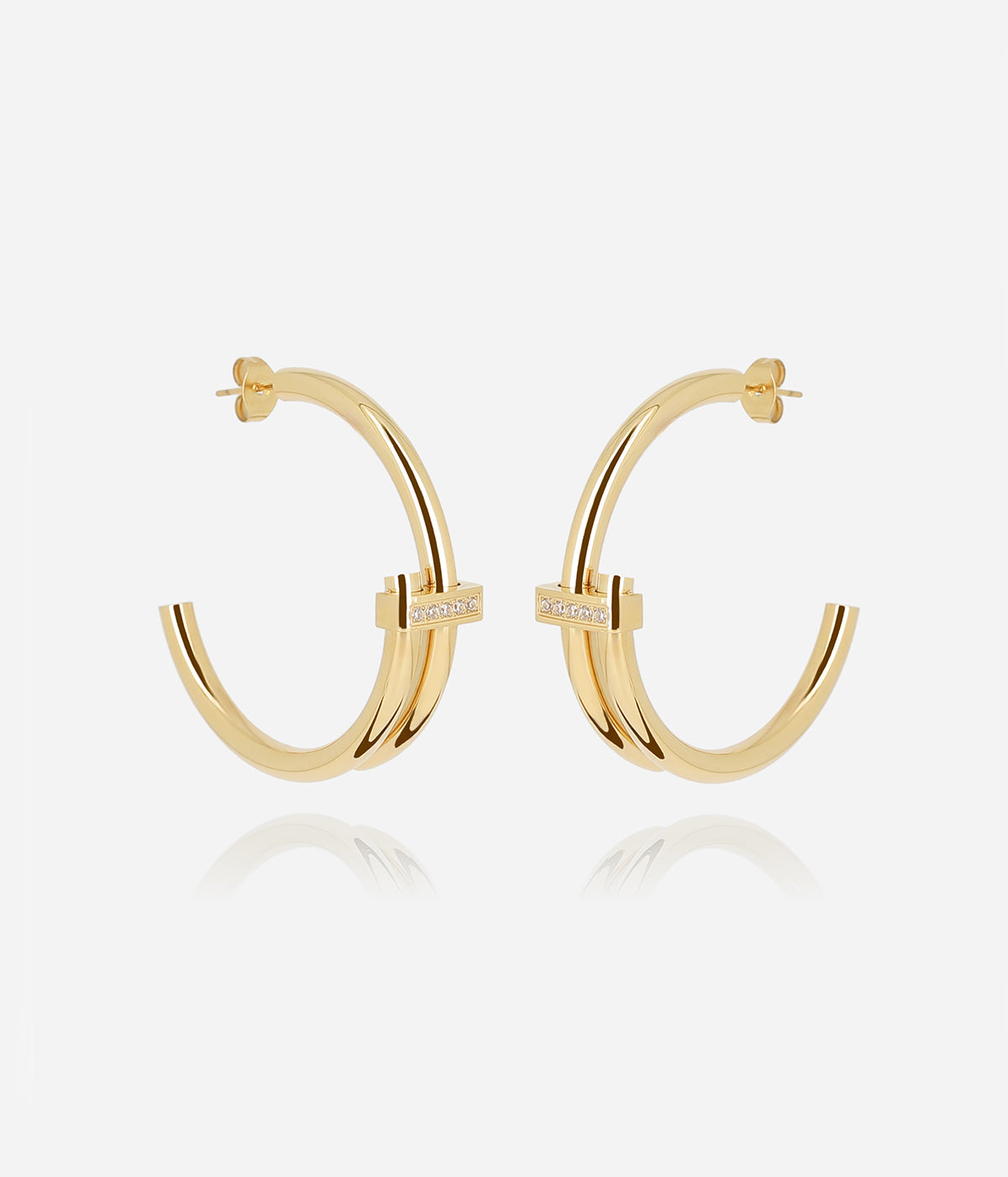 Boucles d'oreilles Narcao (Acier doré)