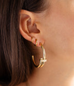 Boucles d'oreilles Narcao (Acier doré)
