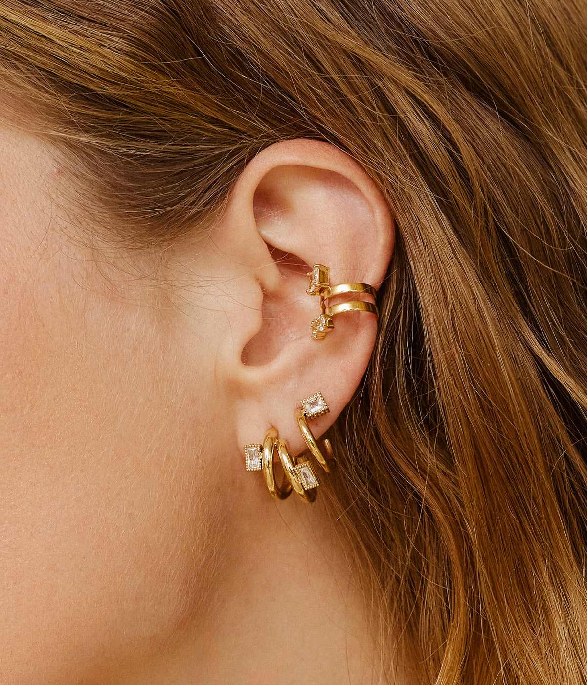 Boucles d'oreilles Villacidro (Acier doré)