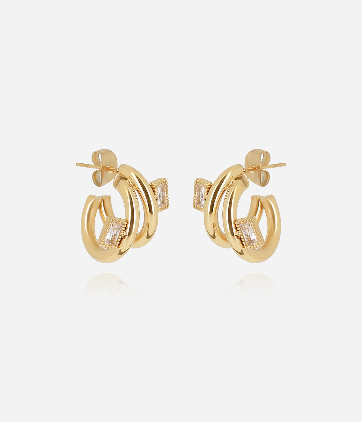 Boucles d'oreilles Fasano (Acier doré)