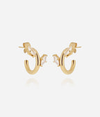 Boucles d'oreilles Mesagne (Acier doré)