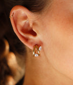 Boucles d'oreilles Veglie (Acier doré)