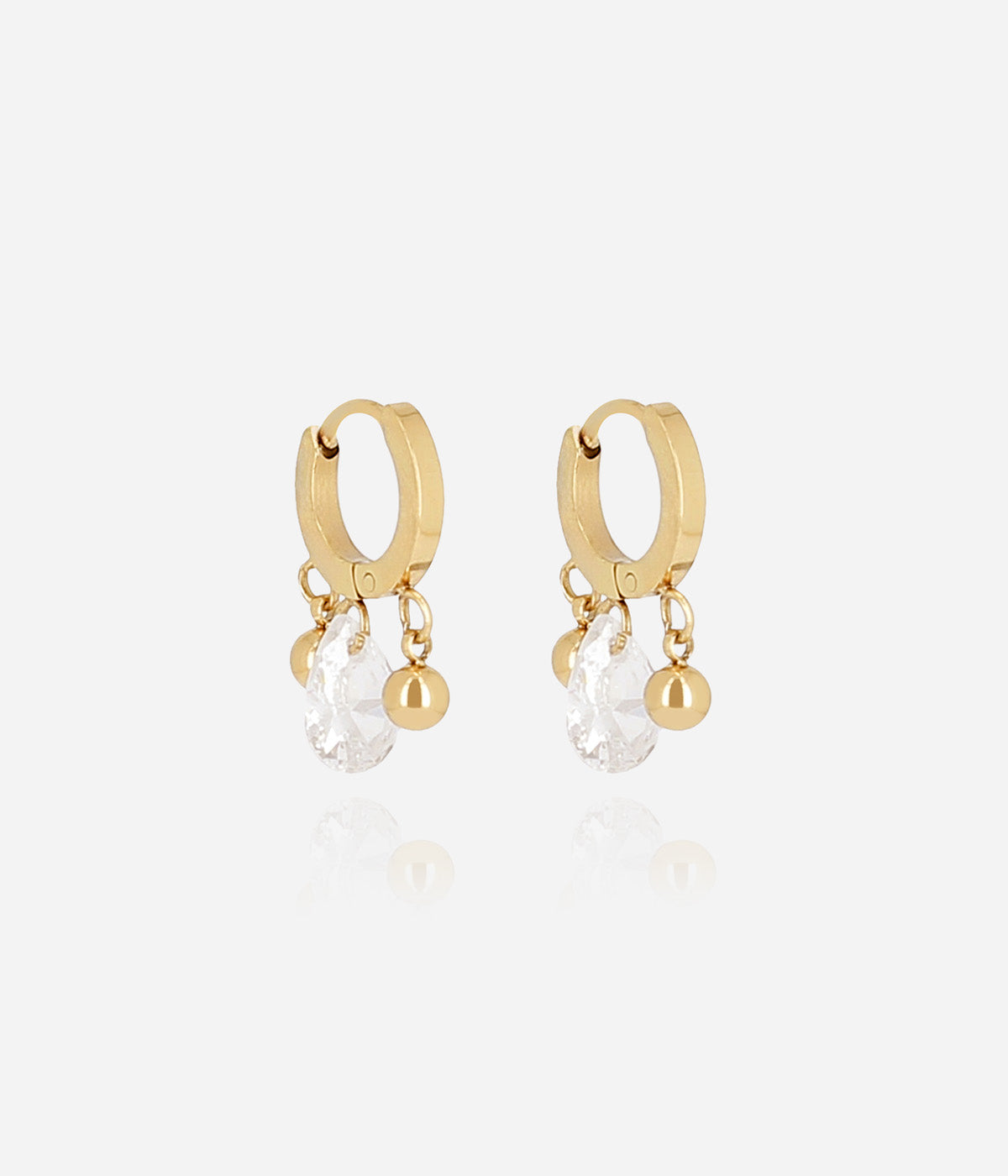 Boucles d'oreilles Isernia (Acier doré)