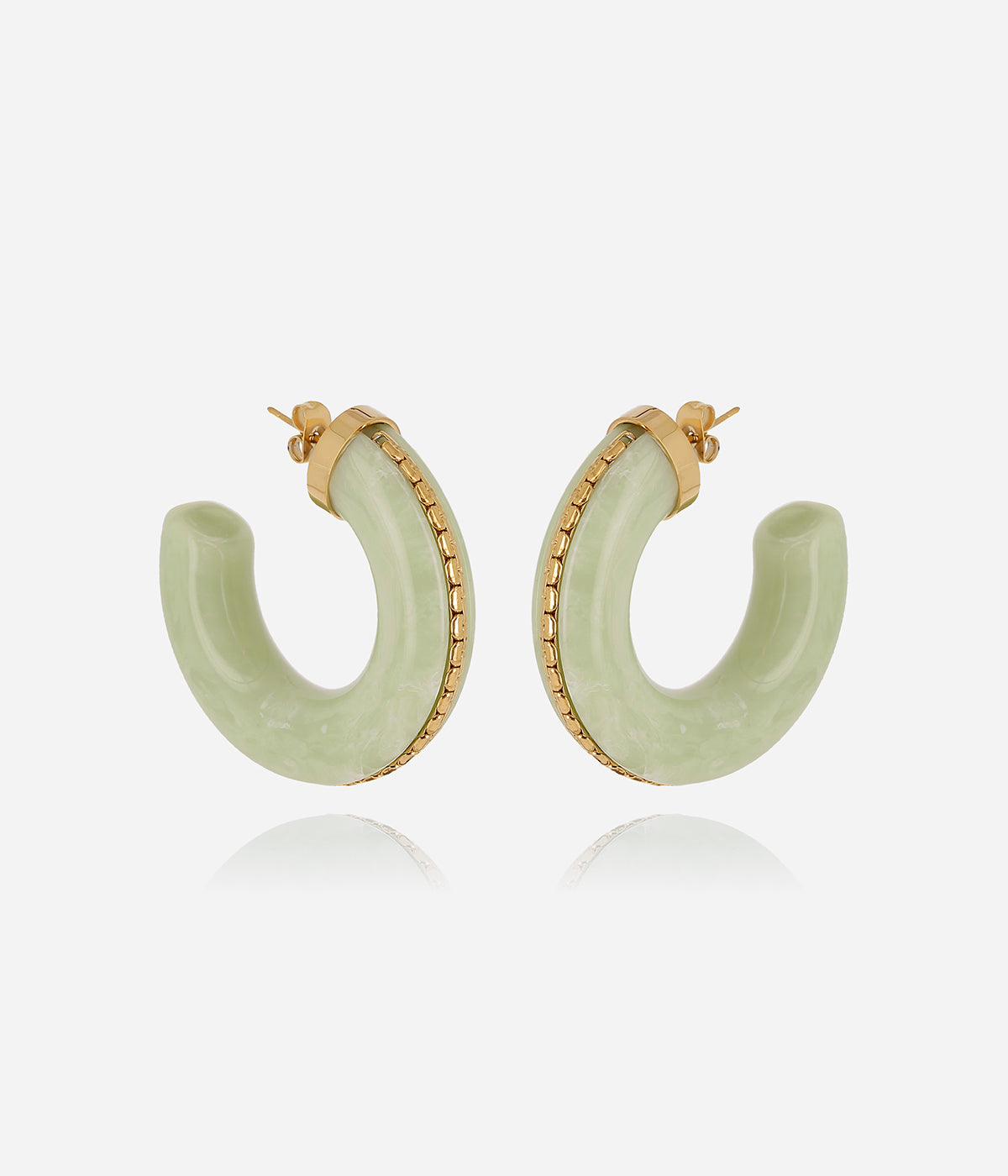 Boucles d'oreilles Monge (Acier doré)