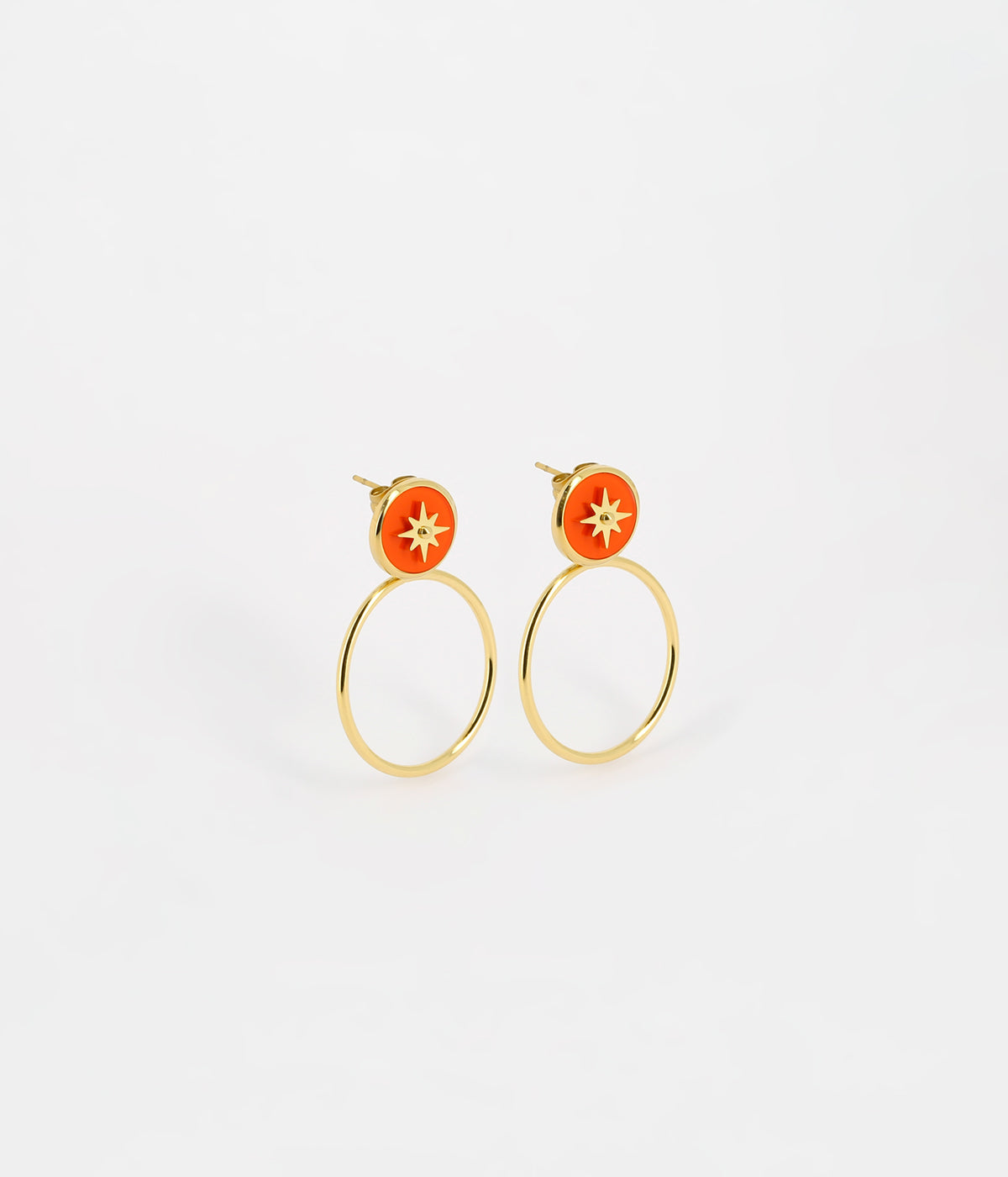 Boucles d'oreilles Sun (Acier doré)