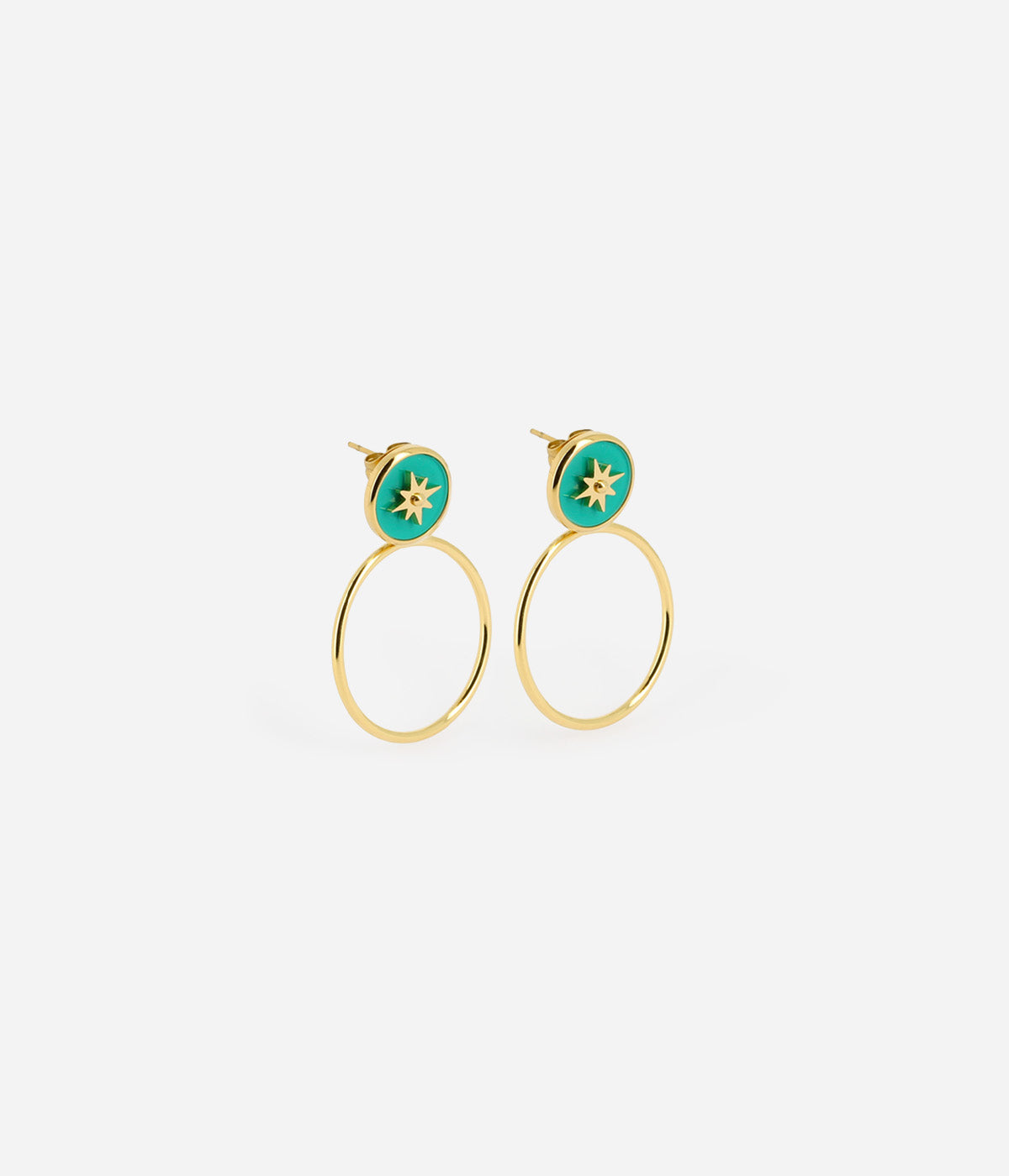 Boucles d'oreilles Sun (Acier doré)