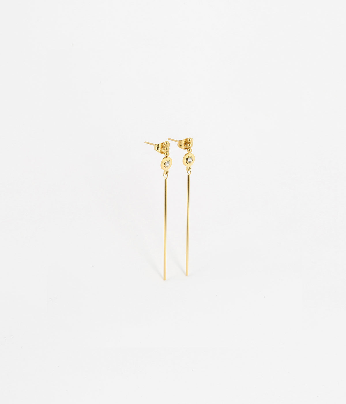 Boucles d'oreilles Sword (Acier doré)