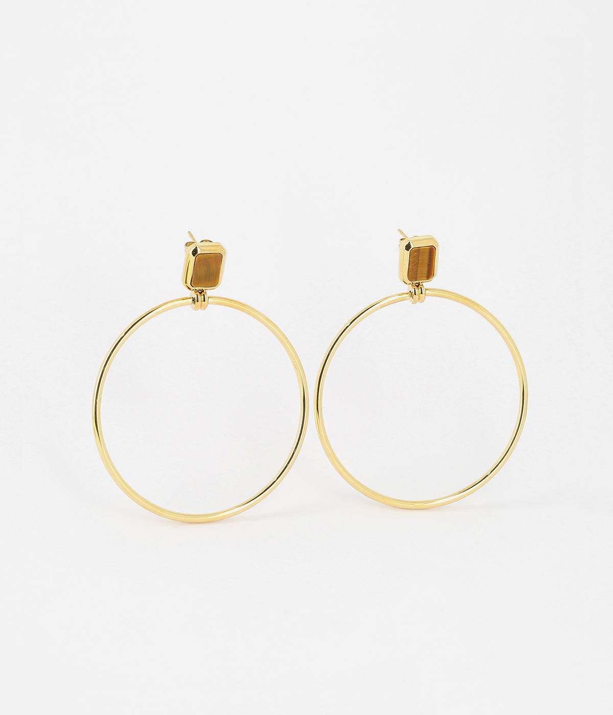 Boucles d'oreilles Omonia (Acier doré)