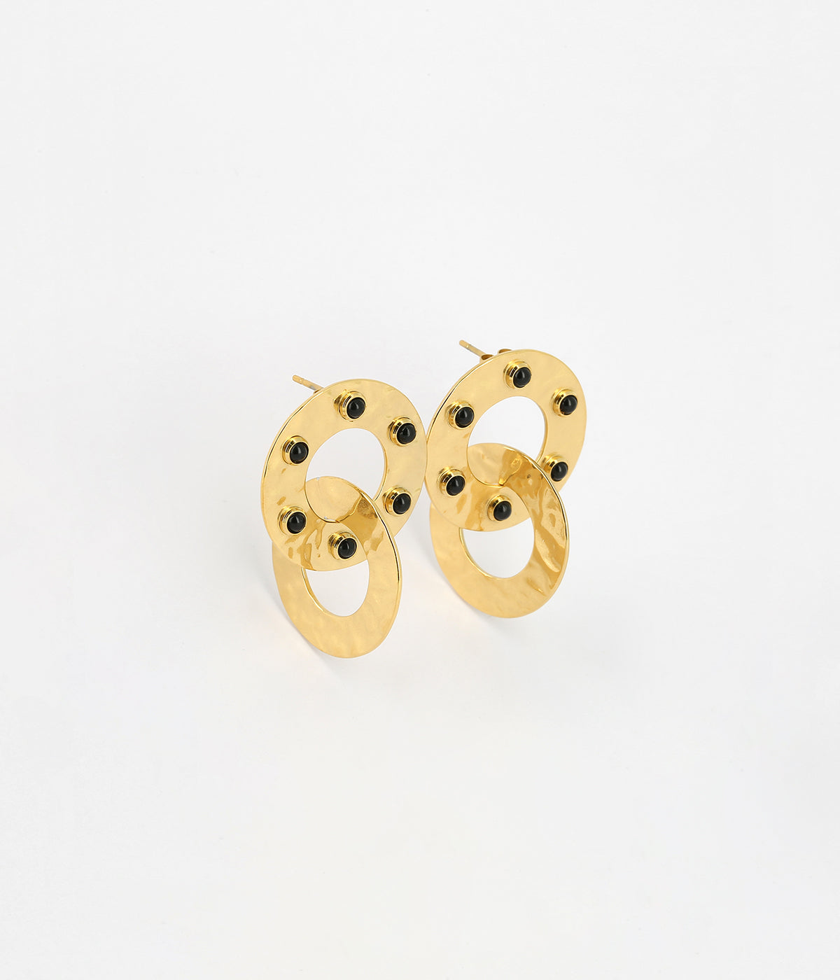 Boucles d'oreilles Alizée (Acier doré)