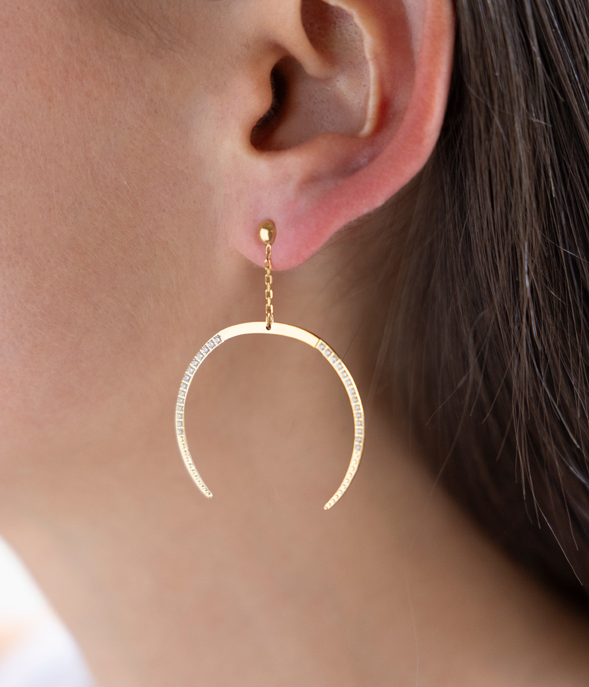 Boucles d'oreilles Samara (Acier doré)