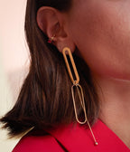 Boucles d'oreilles Rebel (Acier doré)