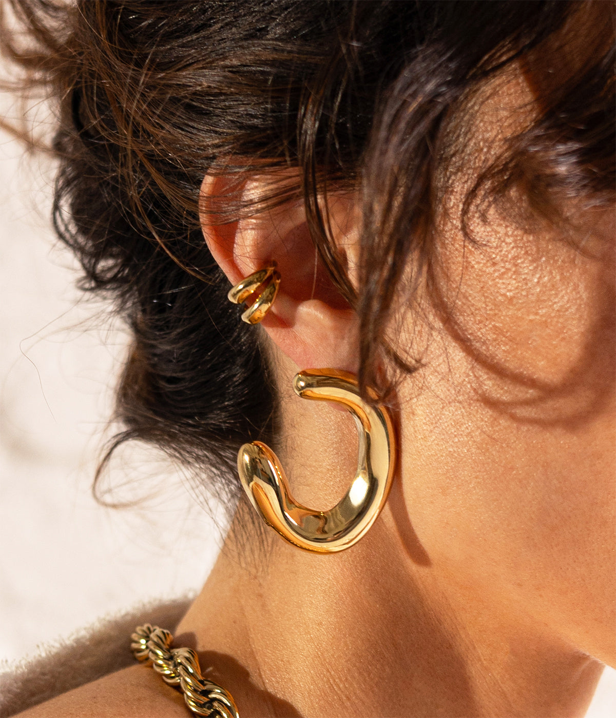 Boucles d'oreilles Tancredi (Acier doré)