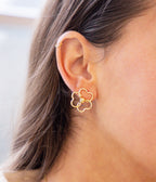 Boucles d'oreilles Albino (Acier doré)