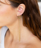 Boucles d'oreilles Harui (Acier doré)