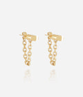 Boucles d'oreilles Irisu (Acier doré)