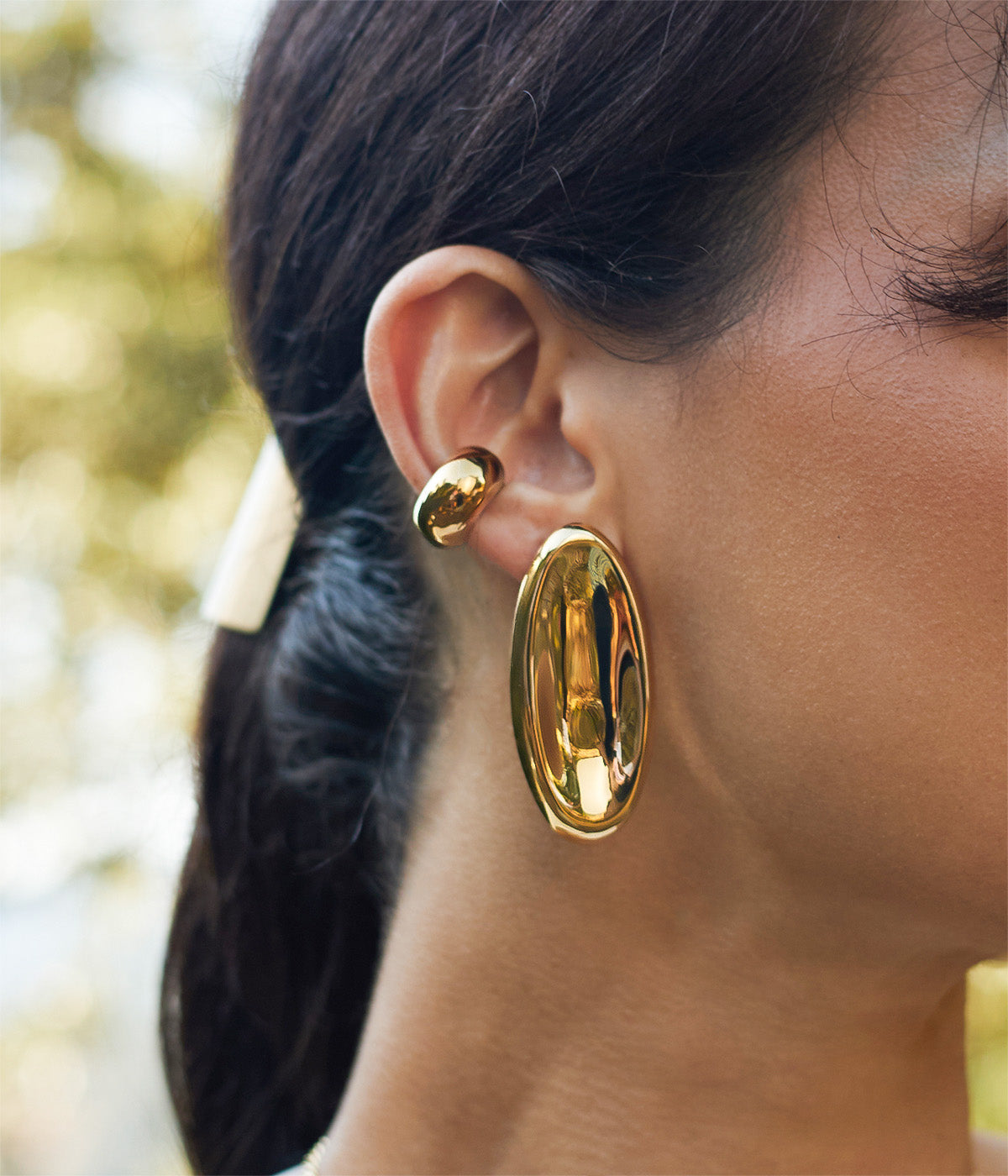 Boucles d'oreilles Orane (Acier doré)
