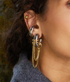 Boucles d'oreilles Frankie (Acier doré)