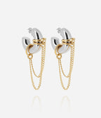 Boucles d'oreilles Frankie (Acier doré)