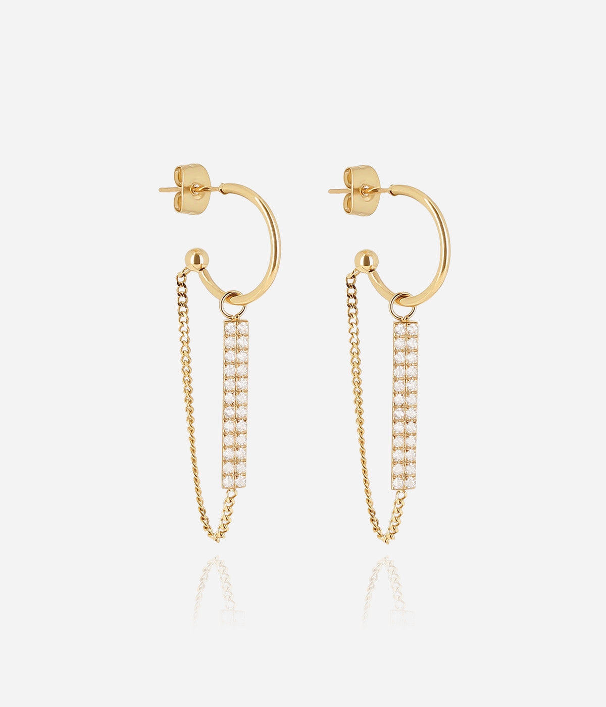 Boucles d'oreilles Cinzio (Acier doré)