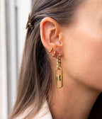 Boucles d'oreilles Oxya (Acier doré)