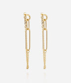 Boucles d'oreilles Solis (Acier doré)