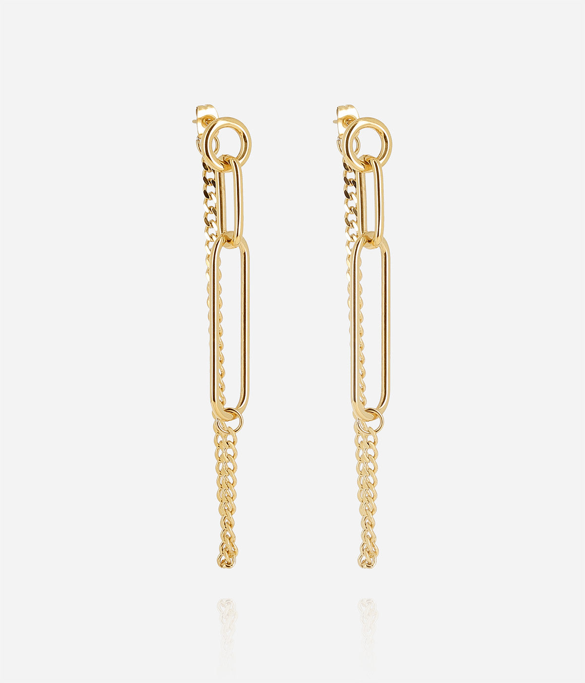 Boucles d'oreilles Solis (Acier doré)