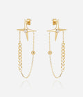 Boucles d'oreilles Eusèbe (Acier doré)