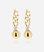 Boucles d'oreilles Ezio (Acier doré)