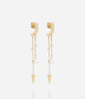 Boucles d'oreilles Tahia (Acier doré)