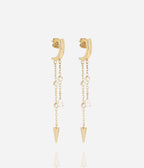 Boucles d'oreilles Tahia (Acier doré)