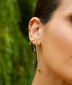 Boucles d'oreilles Léontine (Acier doré)