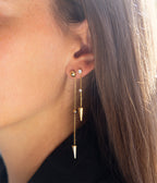 Boucles d'oreilles Moka (Acier doré)