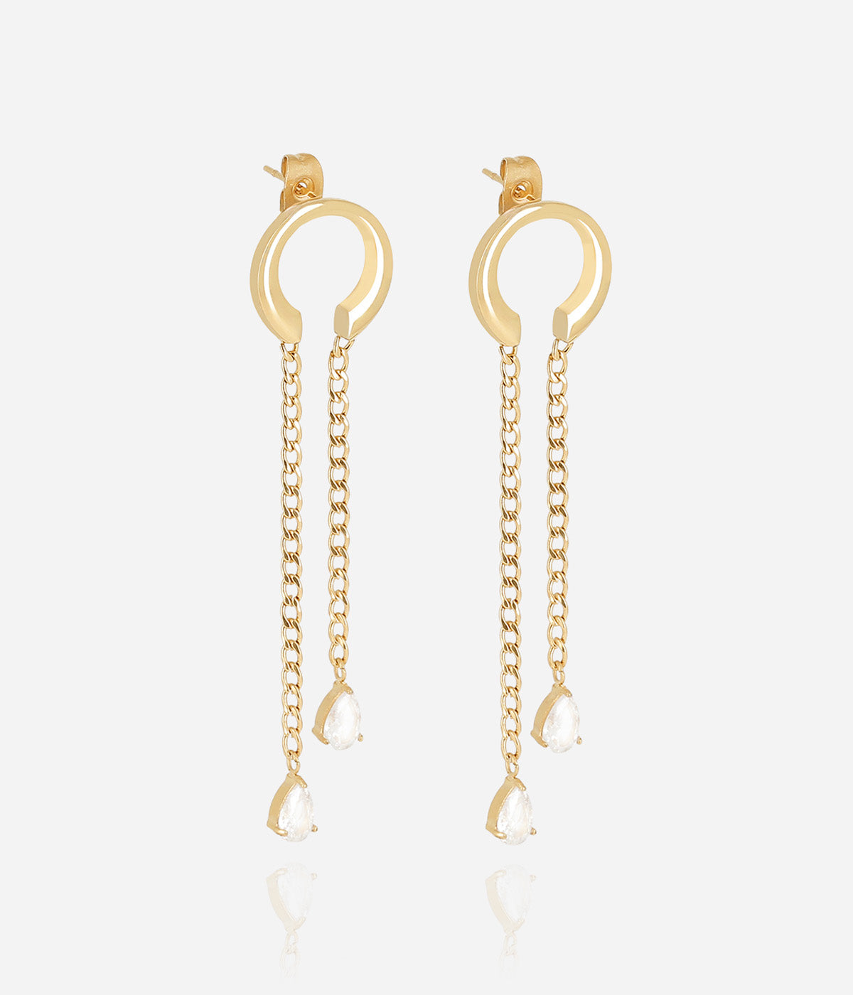 Boucles d'oreilles Nerja (Acier doré)