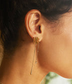 Boucles d'oreilles Orlya (Acier doré)