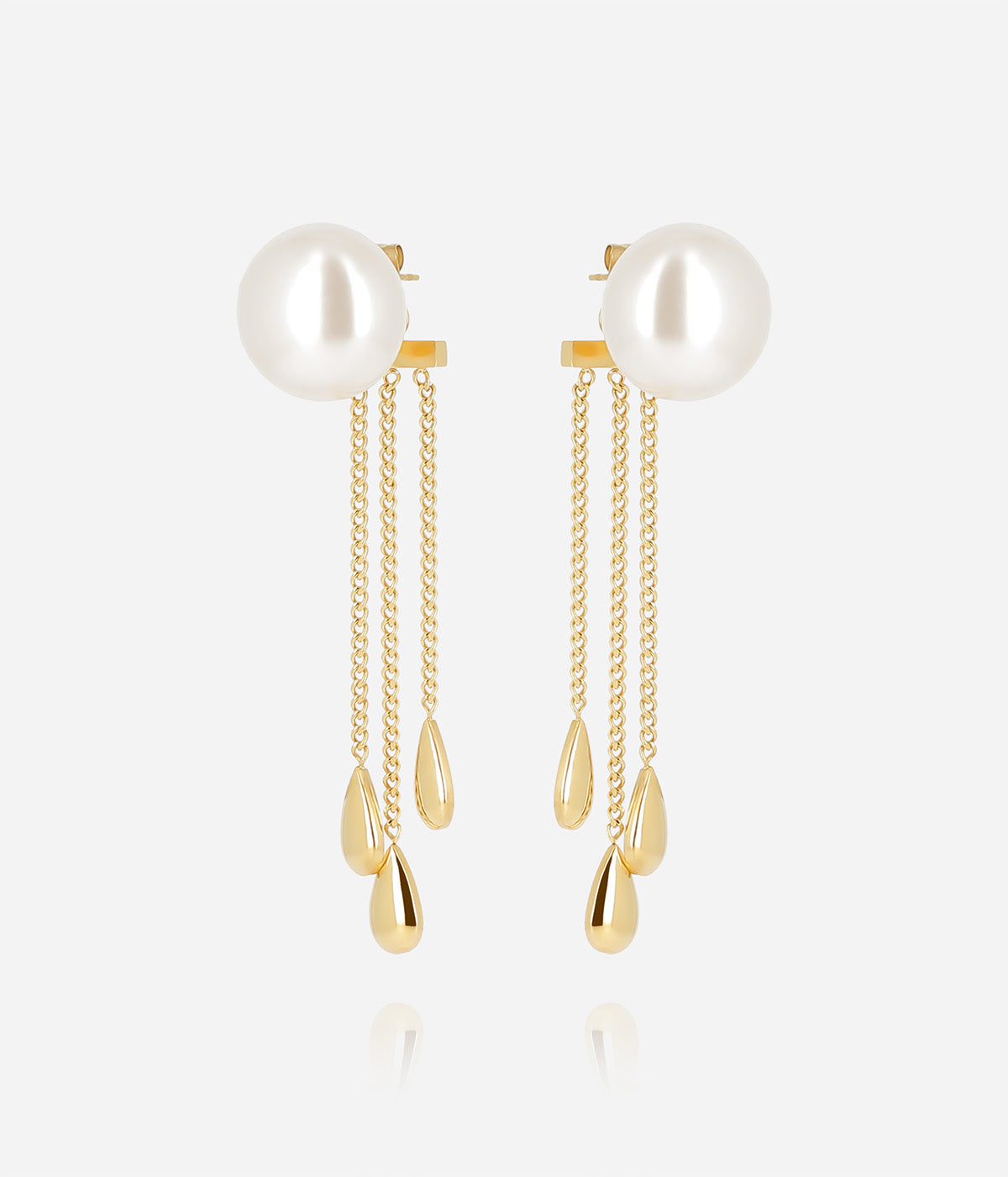 Boucles d'oreilles Lagon (Acier doré)